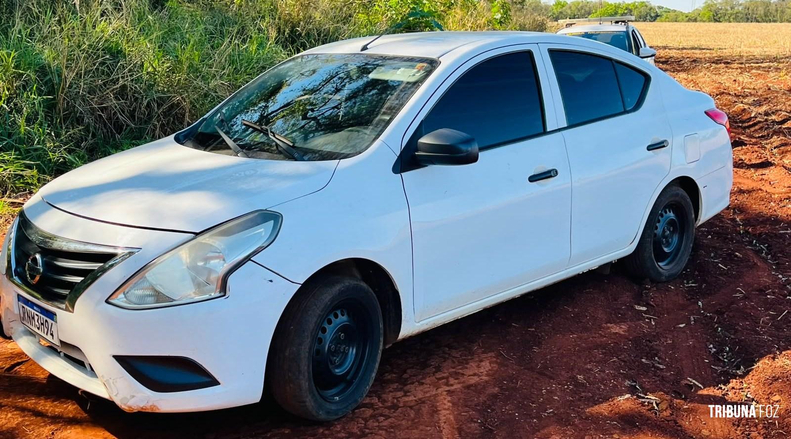 GM localiza na área rural de Foz  carro de motorista de aplicativo tomado em assalto