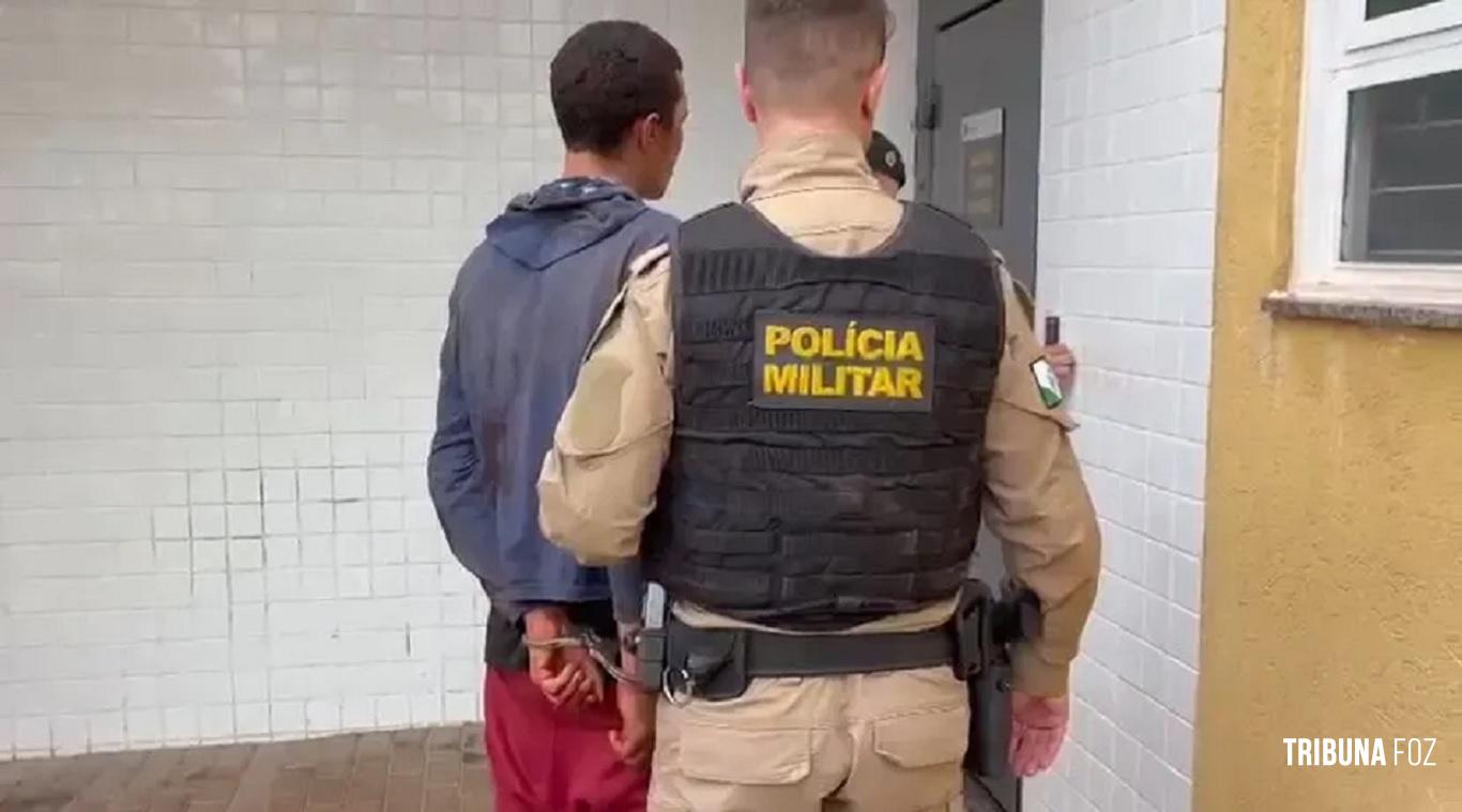 Homem é preso após tentar furtar carro e entrar em confronto com a PM em Santa Tereza do Oeste