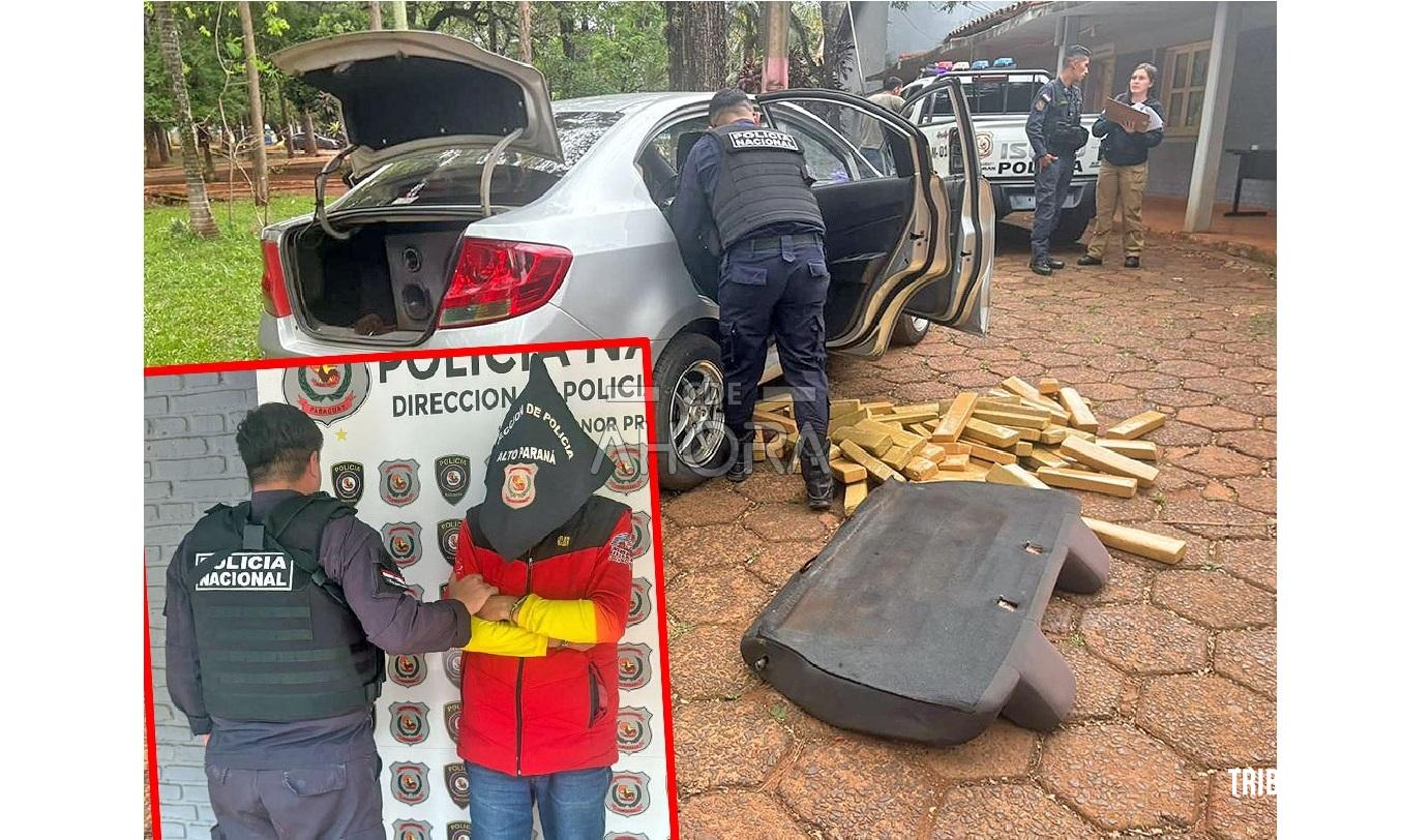 Homem é preso com 136 quilos de maconha no bairro de San Rafael em Ciudad Del Este