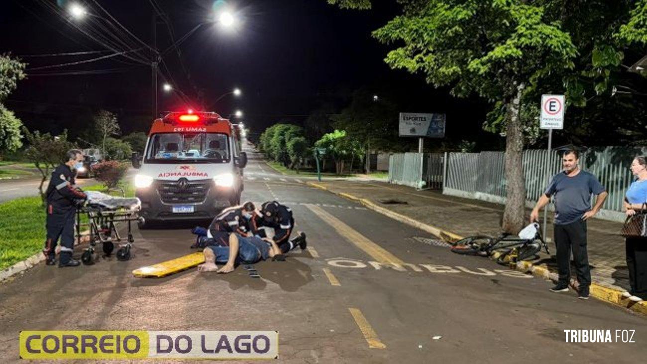 Homem fica inconsciente após queda de bicicleta em Santa Helena