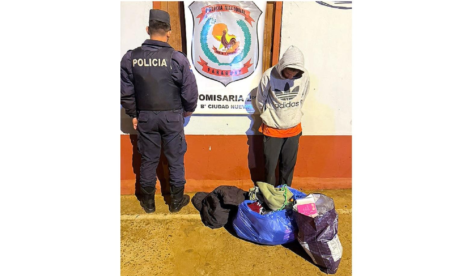Jovem é preso após furto de roupas de uma loja em Ciudad Del Este