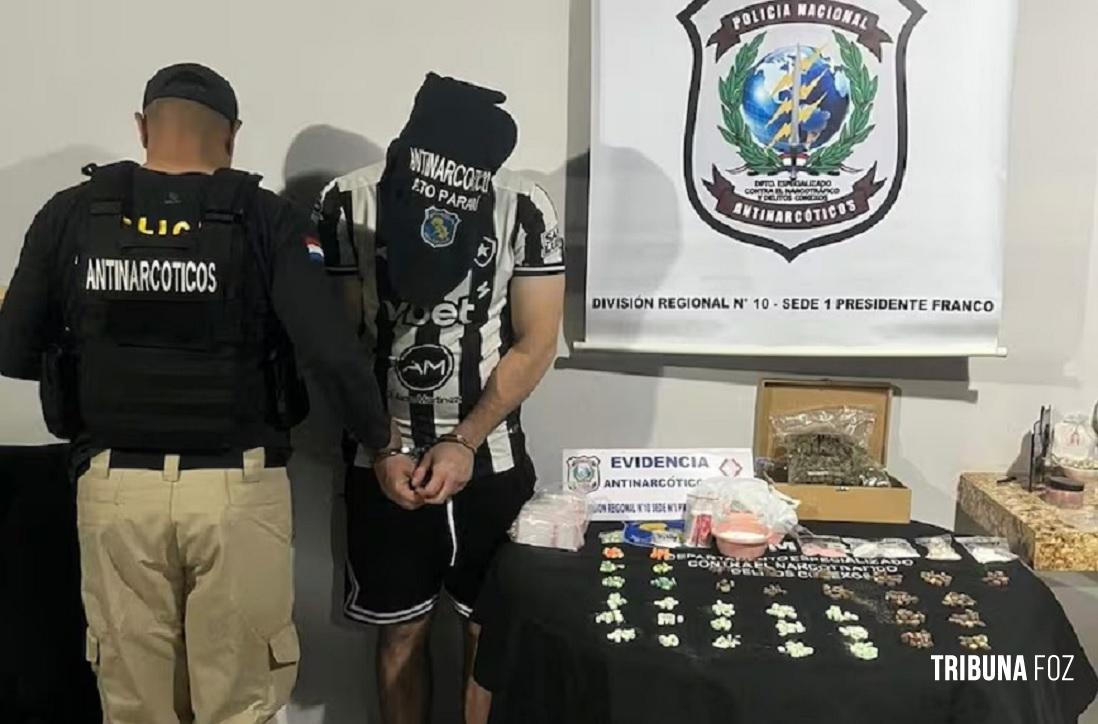 Maconha Premium, Tusi e Ecstasy: O “Cardápio VIP” de um traficante preso em Ciudad Del Este