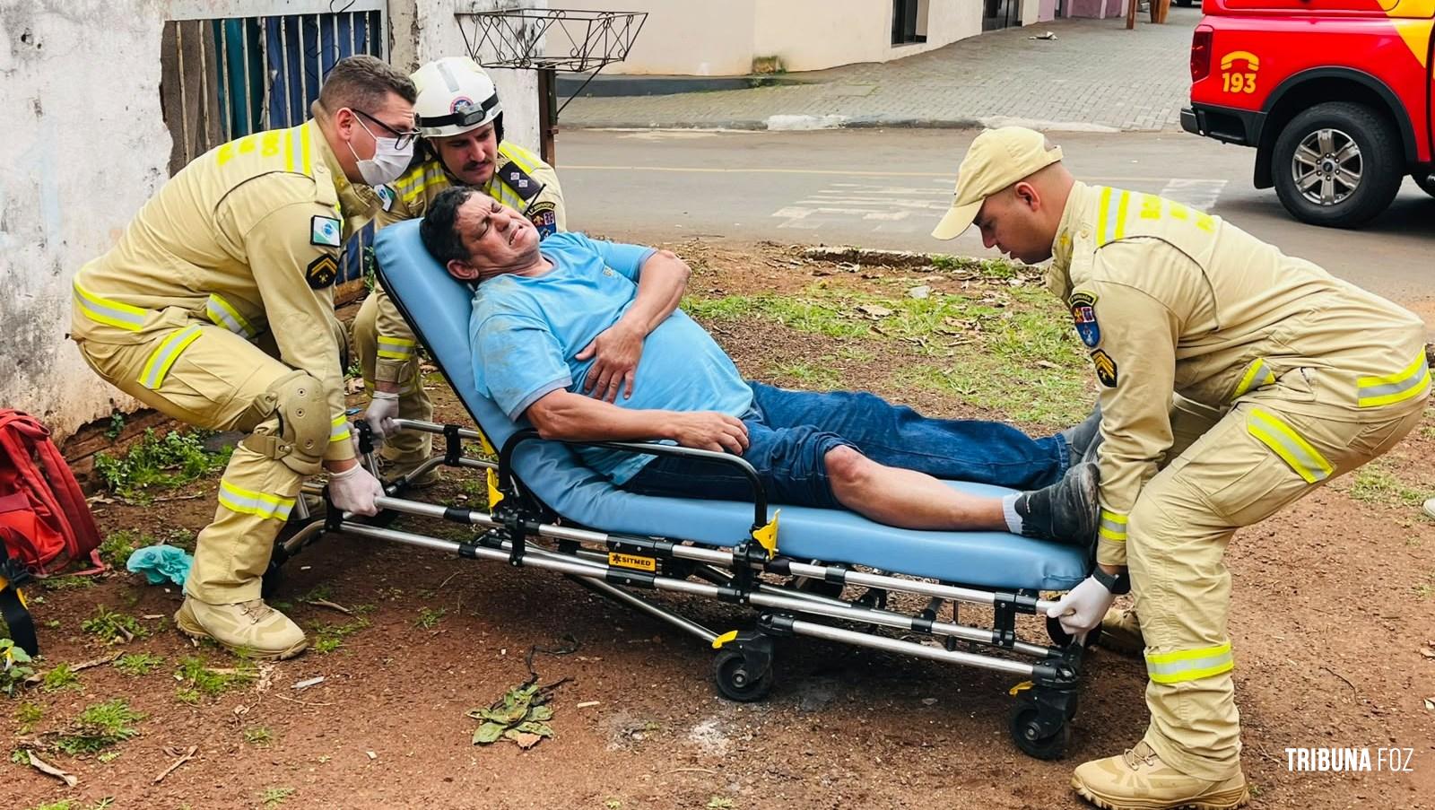 Motociclista bate na traseira de outra moto e fica ferido no Bairro Morumbi em Foz do Iguaçu