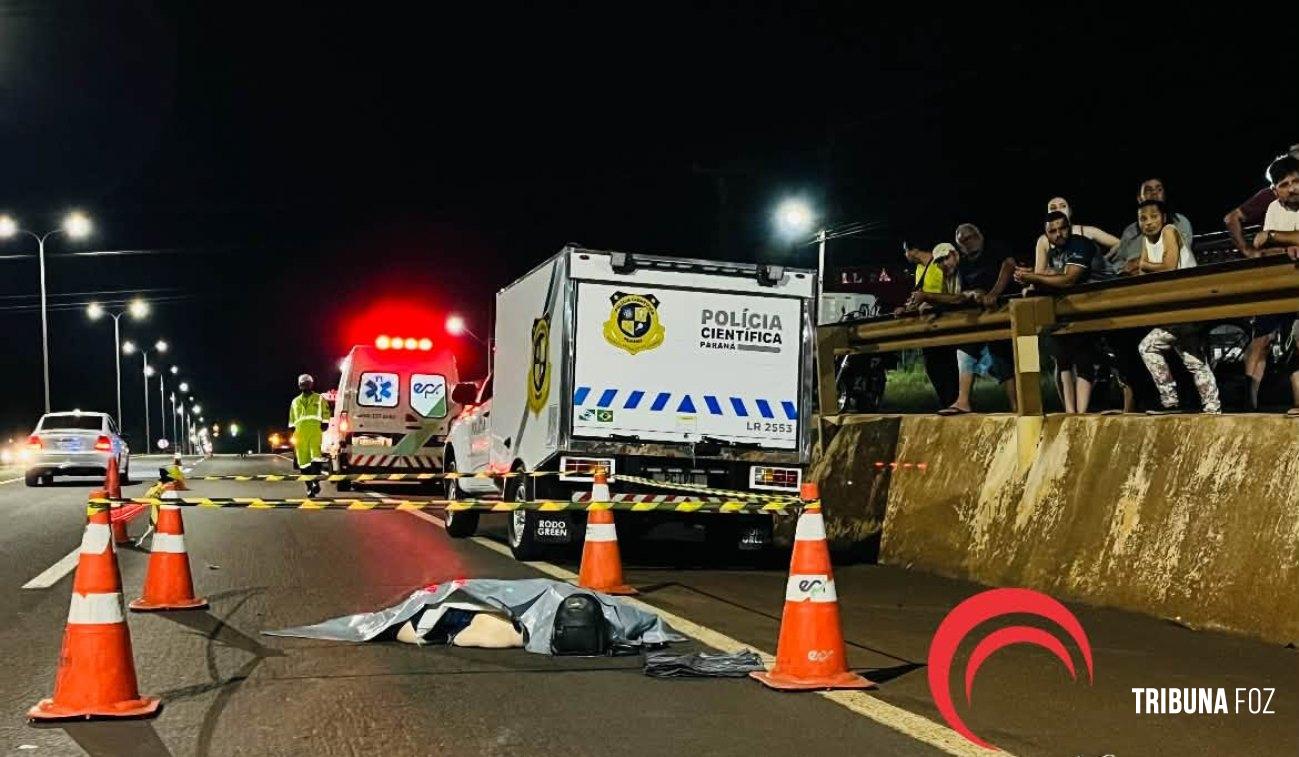 Mulher morre após ser atropelada ao tentar atravessar a BR-277 em Santa Terezinha de Itaipu