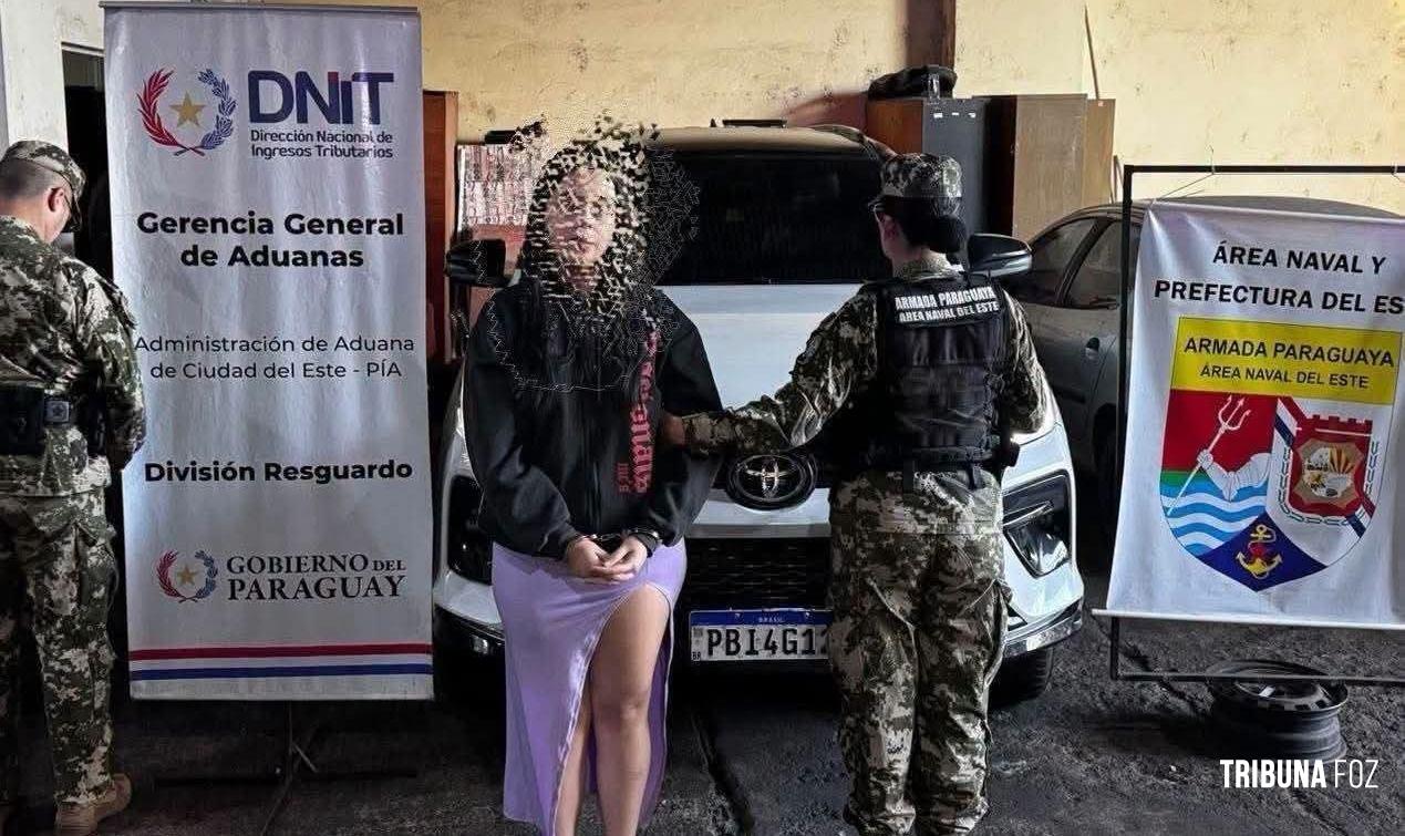 Mulher que conduzia caminhonete de luxo roubada é presa no lado paraguaio da Ponte da Amizade