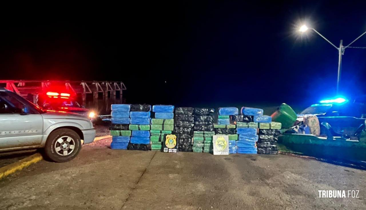 PF e PM apreendem 1.089 Kg de maconha e veículos em Santa Helena