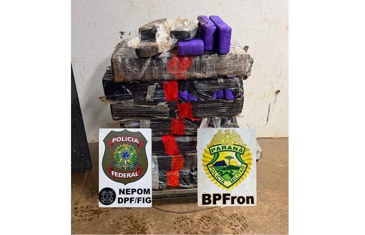 PF e PM apreendem 99,2 Kg de maconha próximo ao Marco das Três Fronteiras