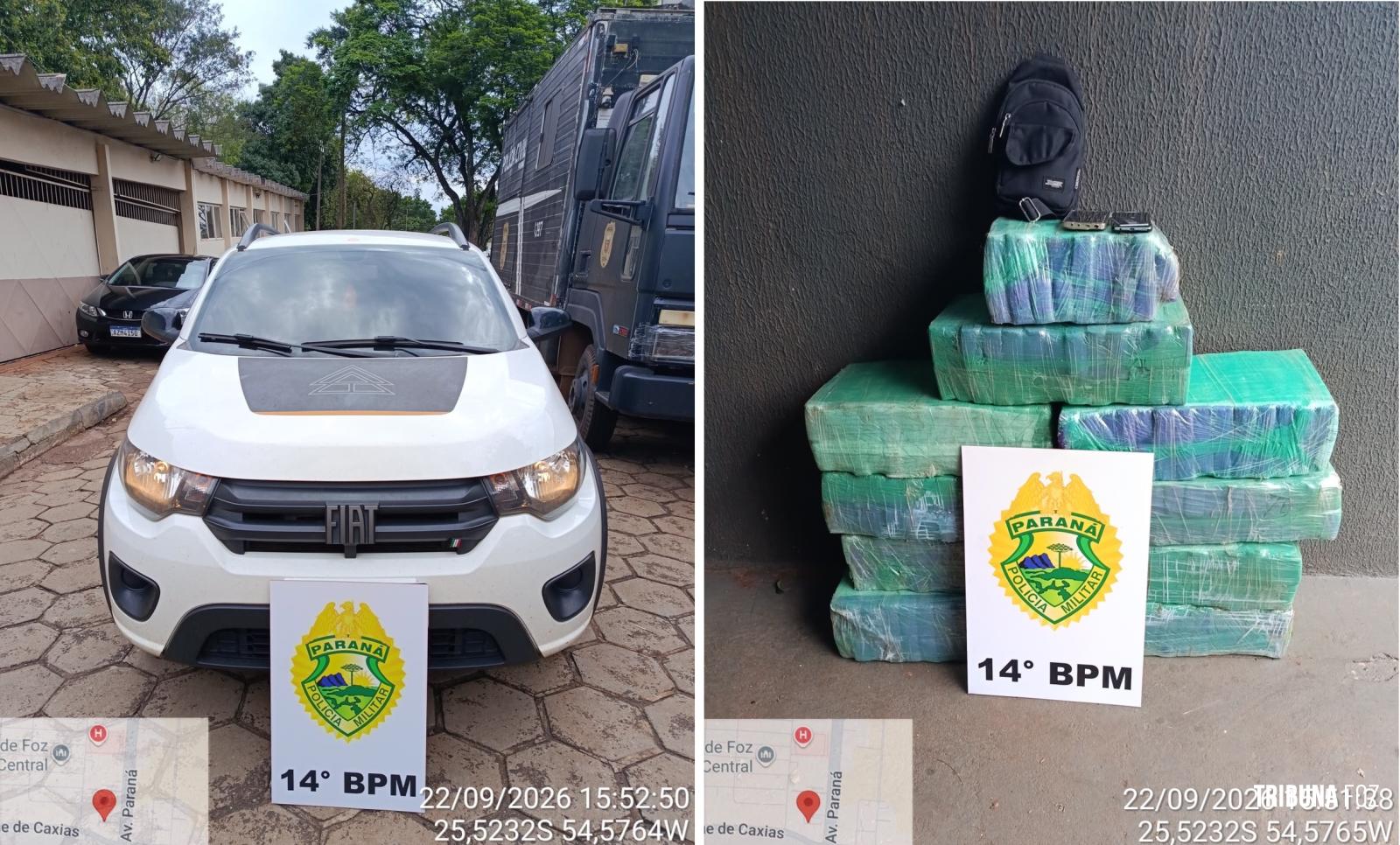 PM apreende 165 Kg de maconha e prende mulher em flagrante após abordagem em Foz do Iguaçu