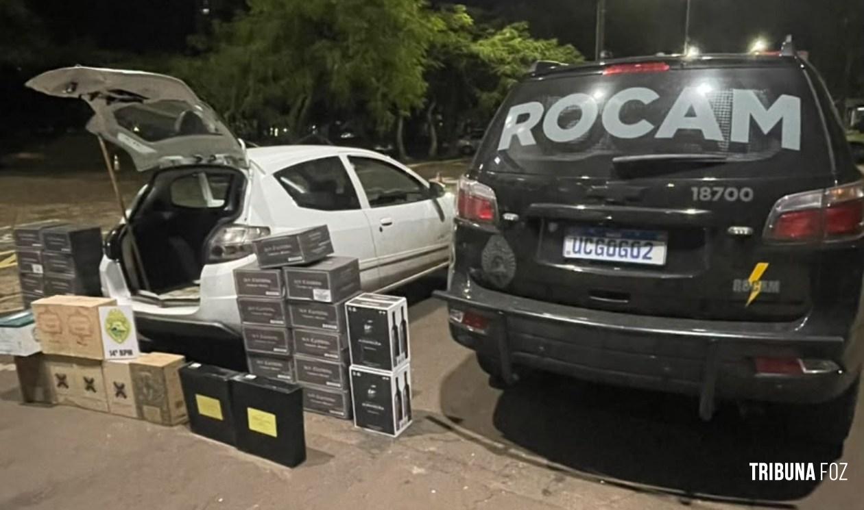 PM apreende 206 garrafas de vinho sem desembaraço aduaneiro em Foz do Iguaçu