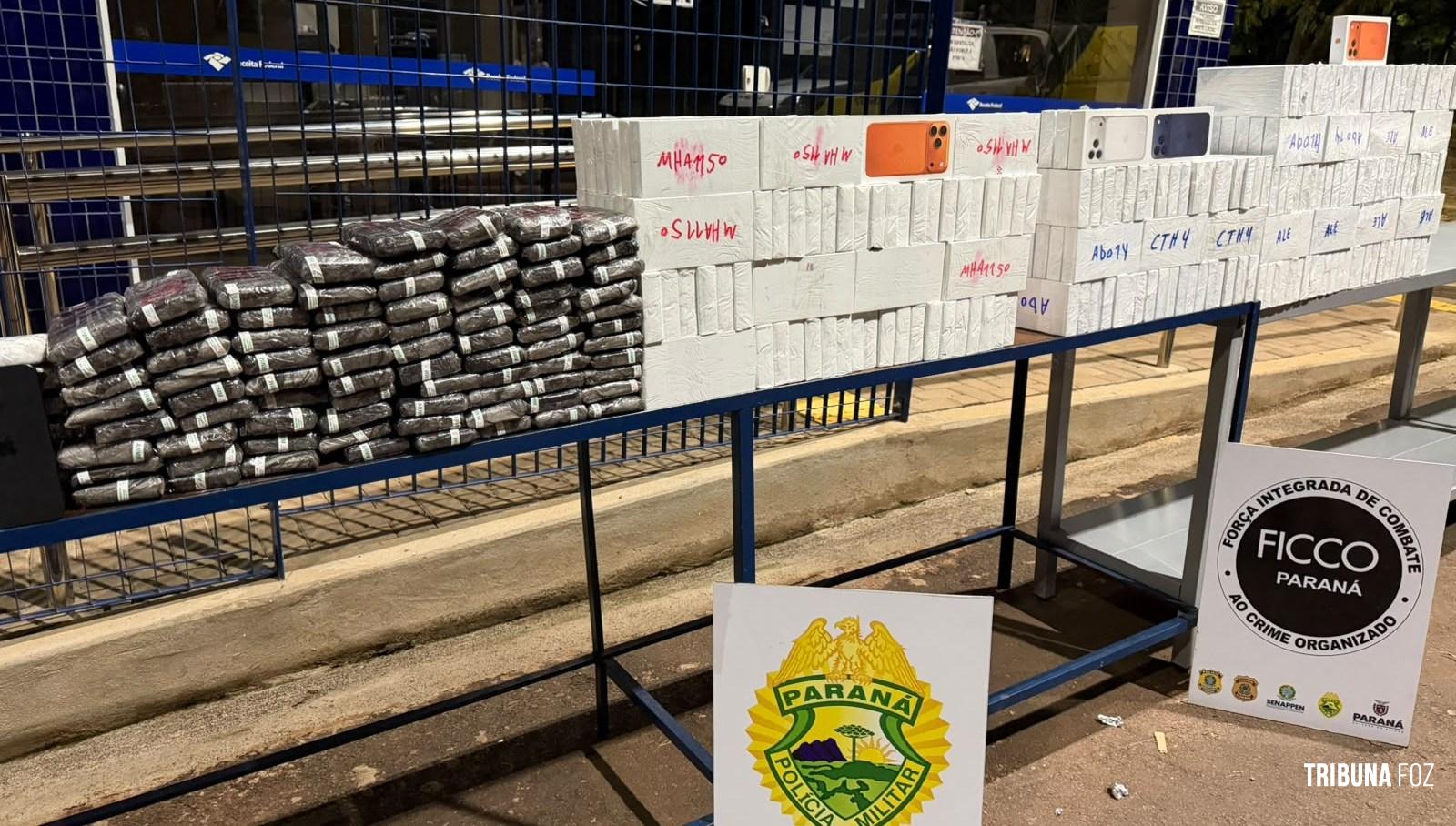 PM apreende 468 celulares iPhones avaliados em mais de R$ 2,5 milhões em Foz do Iguaçu