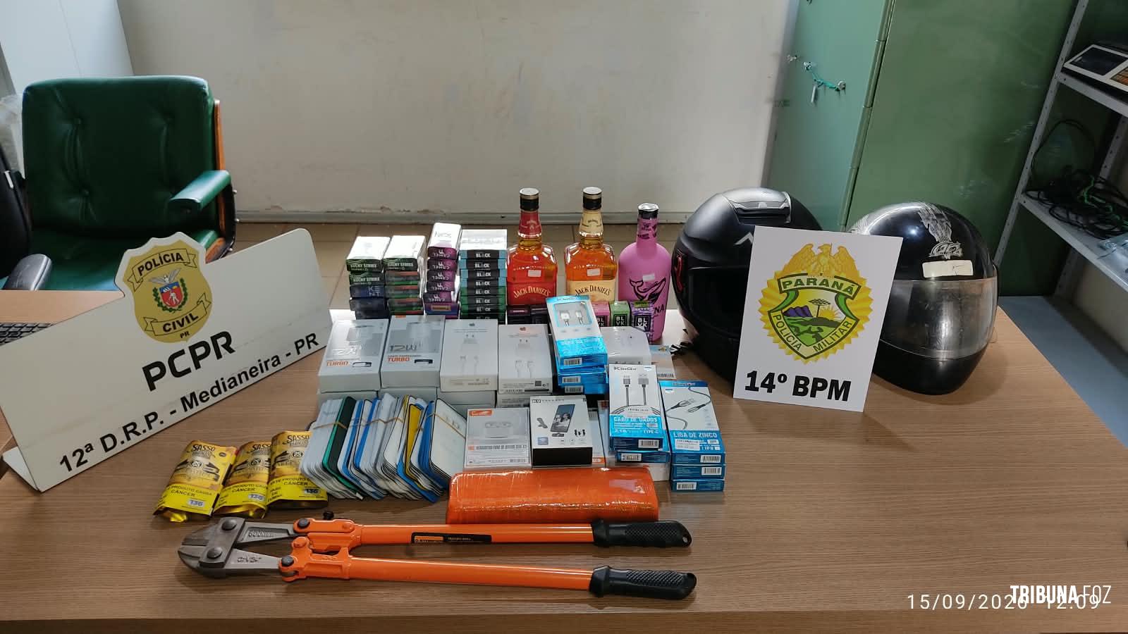 PM e Polícia Civil apreendem adolescente e recuperam objetos após furtos em Medianeira