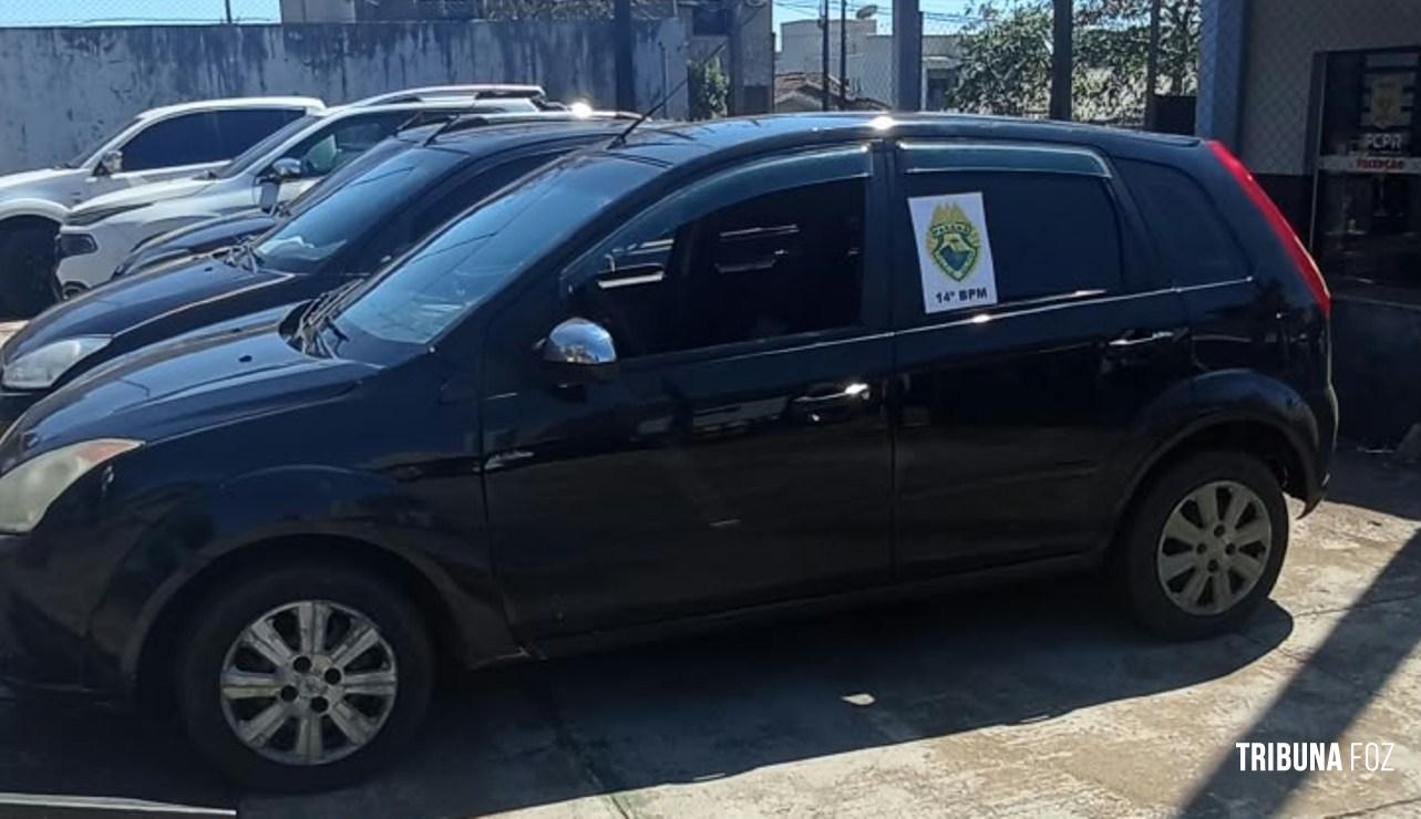 PM recupera veículo utilizado em roubo na cidade de Medianeira