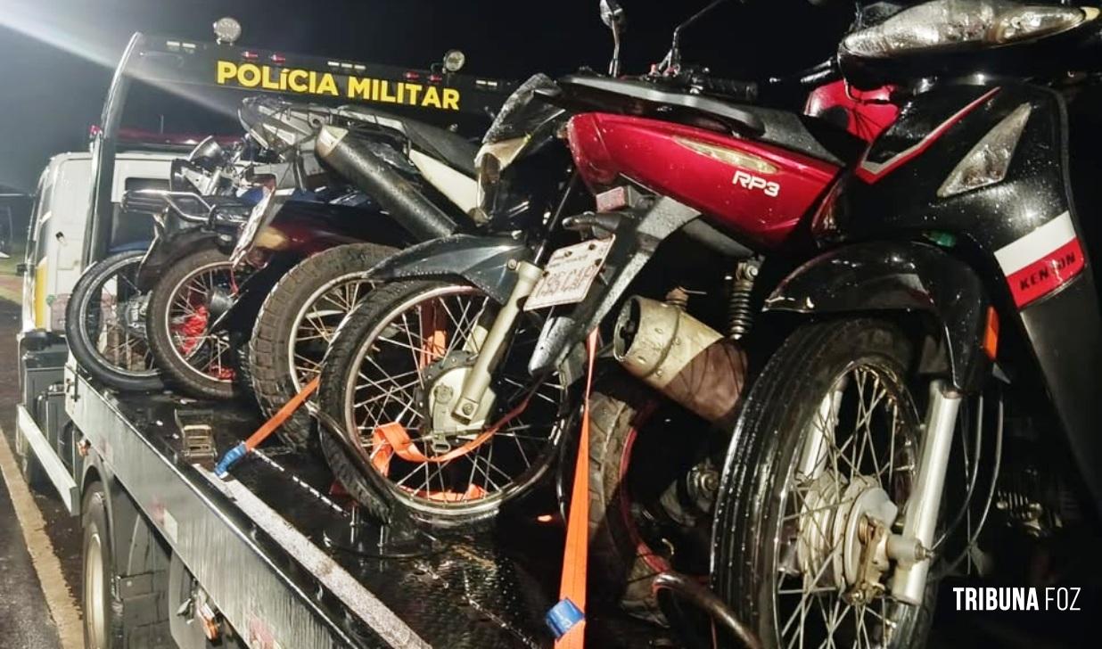 Polícia Militar recolhe 19 motocicletas durante Operação Cavalo de Aço em Foz do Iguaçu