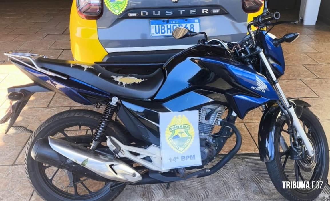 Polícia Militar recupera motocicleta utilizada em roubo em São Miguel do Iguaçu