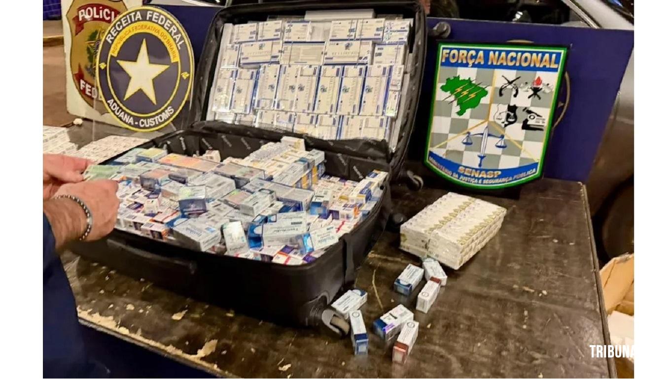 Receita Federal apreende grande quantidade de medicamentos e anabolizantes na Aduana da Ponte da Amizade