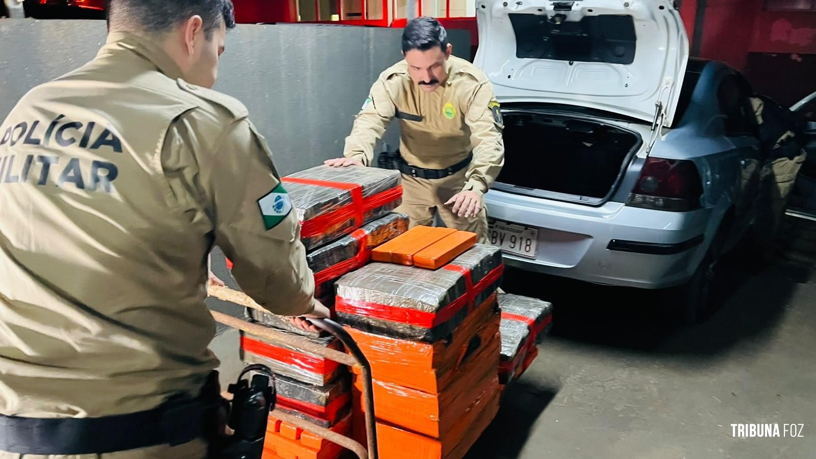 ROCAM aborda veículo Vectra com porta-malas cheio de maconha e prende condutor em flagrante 