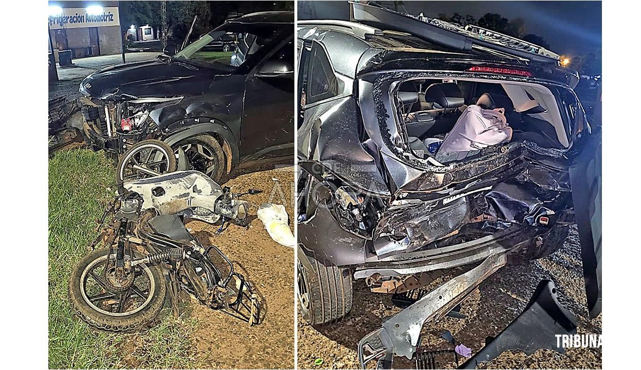 Um motociclista de 66 anos morreu em um acidente com vários veículos na Rodovia PY-07 em Hernandarias, no Paraguai