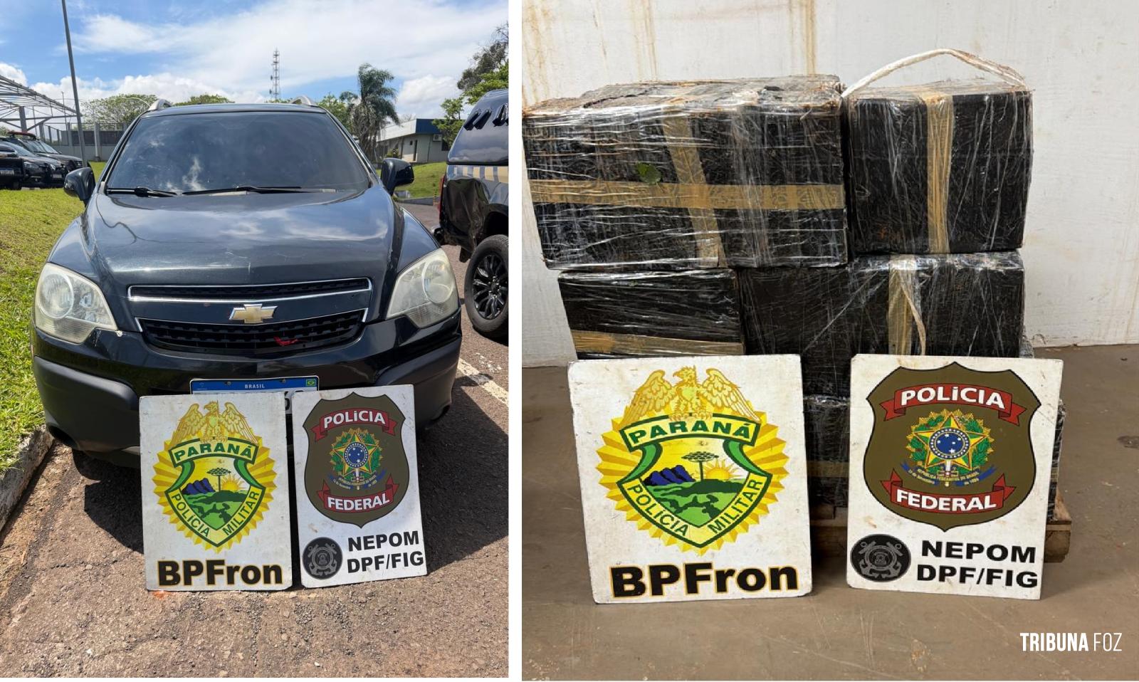 BPFRON apreende 680,4 Kg de maconha em ação conjunta com a Polícia Federal em Foz do Iguaçu