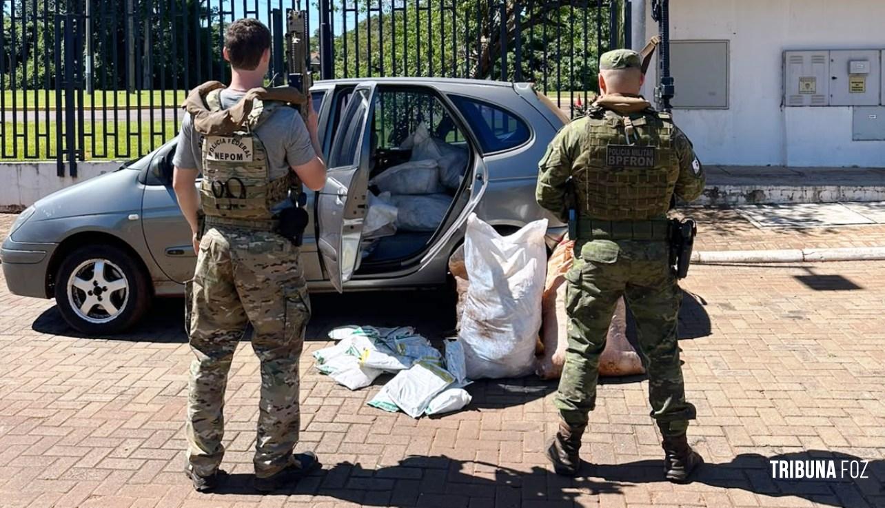 BPFRON e Polícia Federal apreendem agrotóxicos de origem paraguaia em Marechal Cândido Rondon