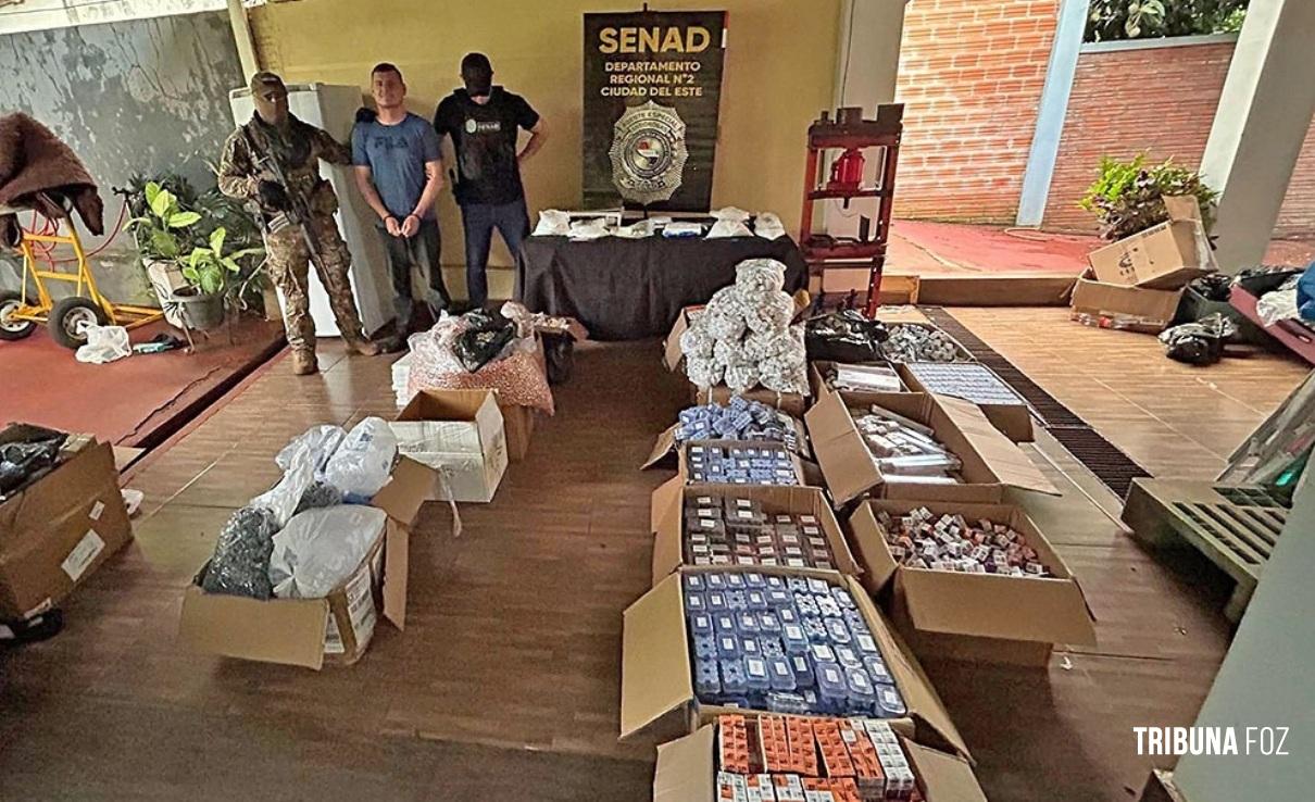 Cocaína, equipamentos para processamento e injetáveis para emagrecimento são apreendidos em Ciudad Del Este