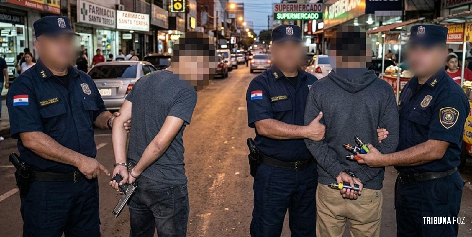 Dois adolescentes de 14 anos assaltam loja à mão armada e são pegos pela Policia Nacional em Ciudad Del Este