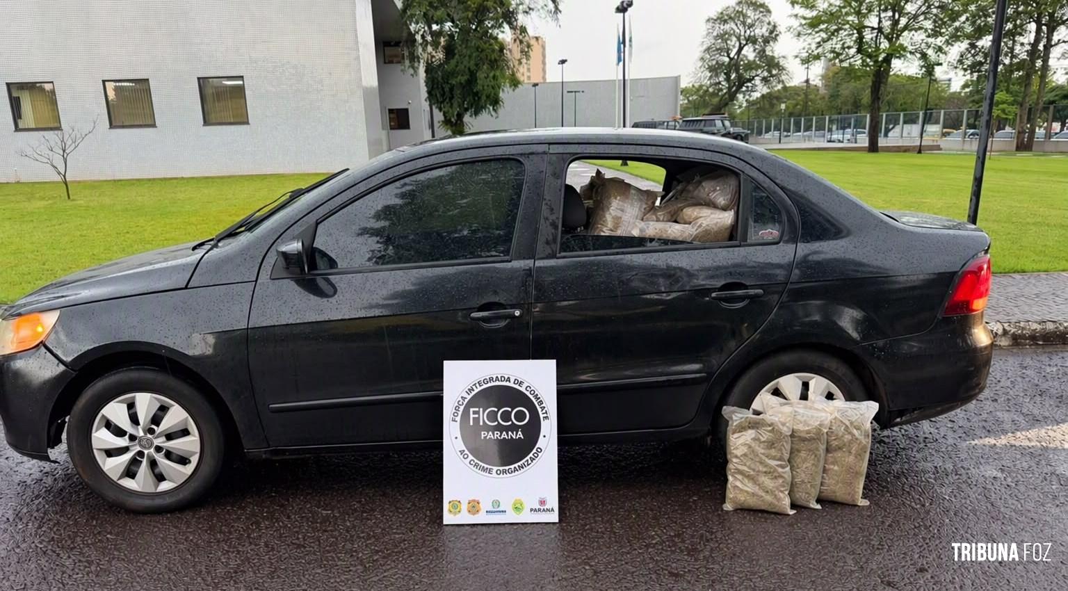 FICCO/PR desarticula depósito de drogas e apreende quase meia tonelada de maconha em Foz do Iguaçu