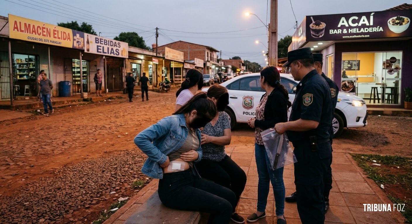 Foi buscar açaí e acabou ferida a faca após uma briga em Ciudad Del Este