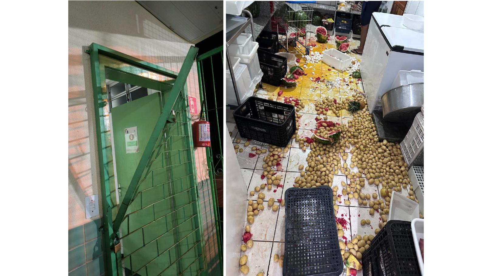 GM encaminha cinco pessoas para a Delegacia após uma invasão à Escola Padre Luigi Salvucci na Vila C em Foz do Iguaçu