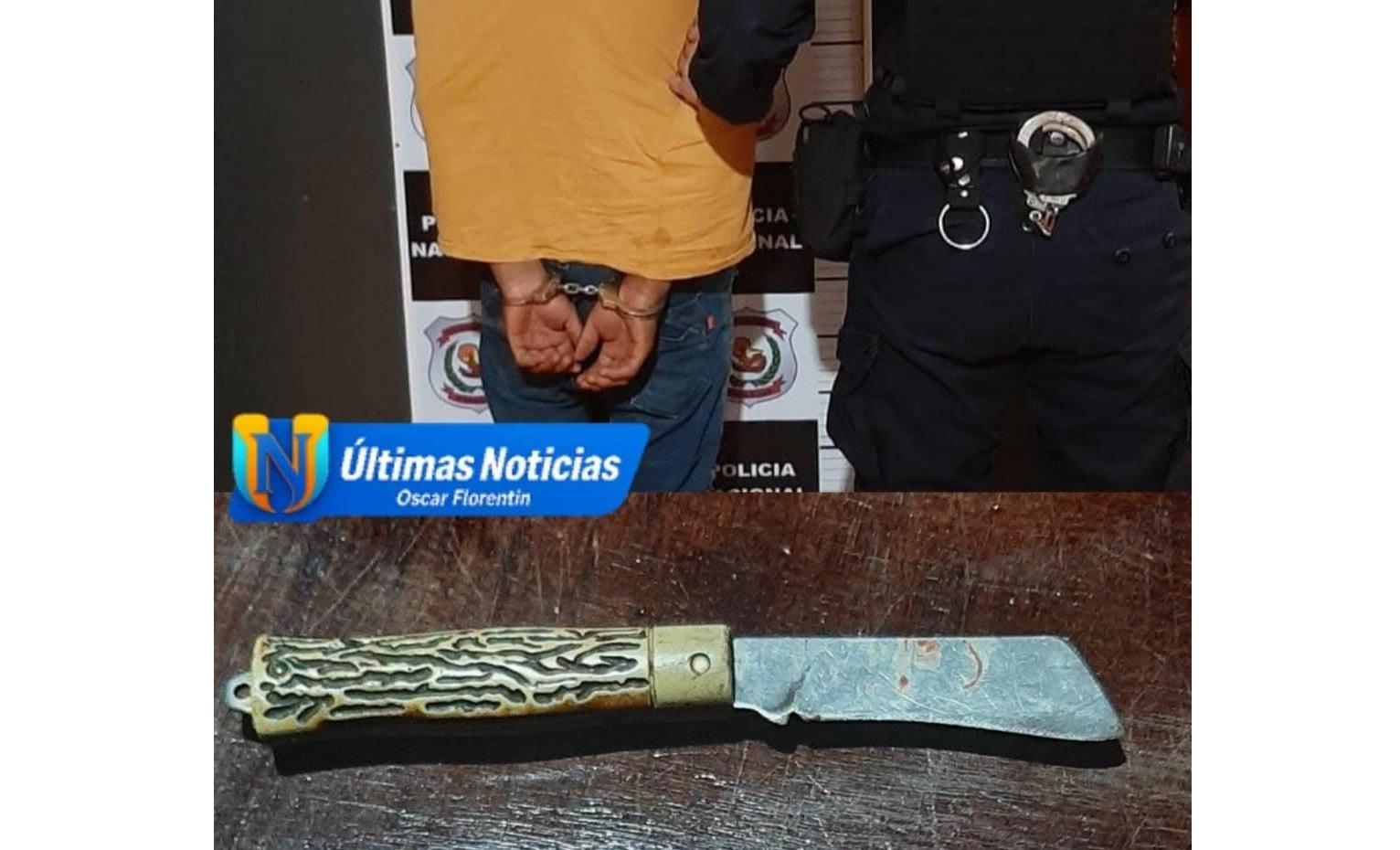 Jovem de 19 anos preso após esfaquear o irmão de 15 anos com um canivete em Ytakyry no Paraguai