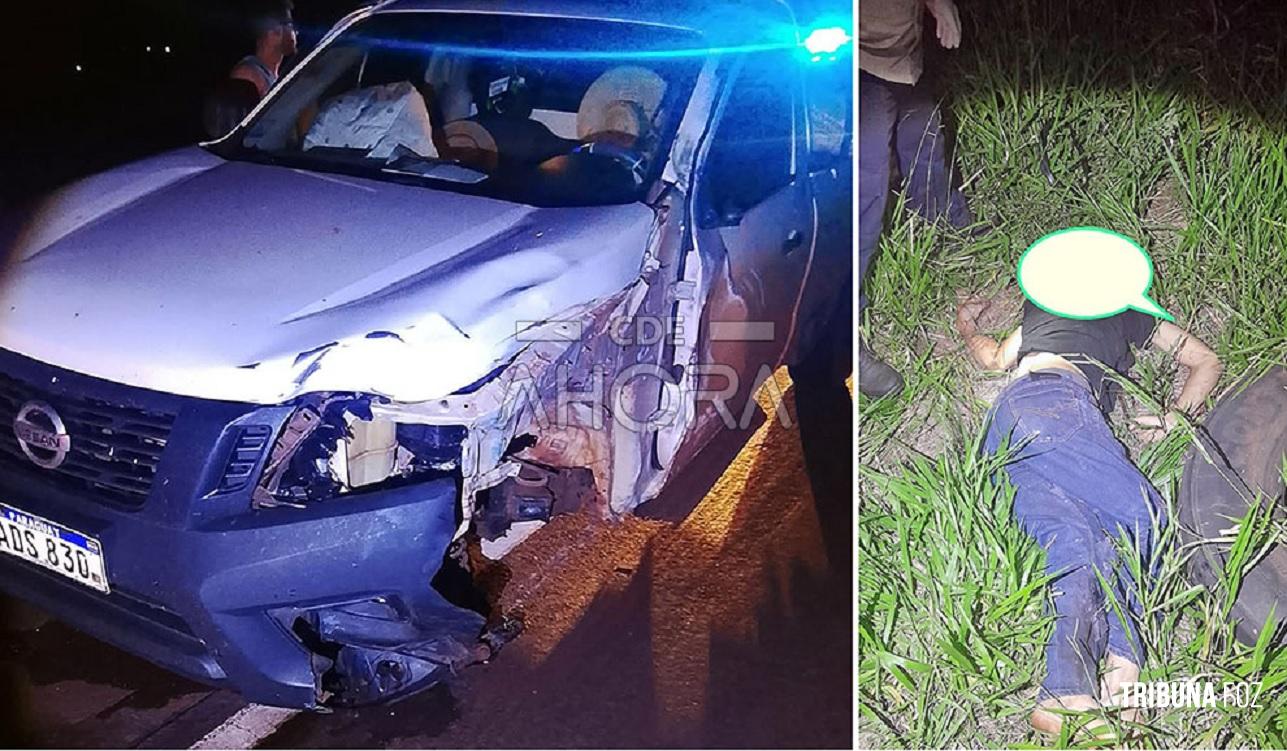 Jovem motociclista morre após colisão com caminhonete em Tavapy no Paraguai