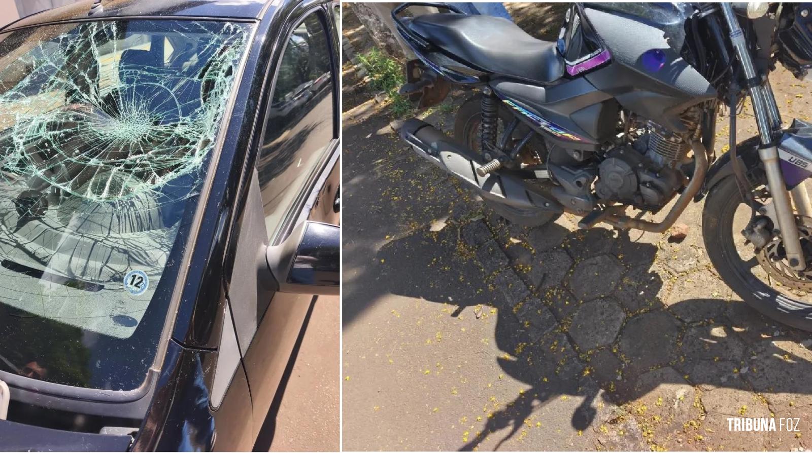 Mãe e filha ficam feridas em grave acidente entre moto e dois carros em Marechal Cândido Rondon 