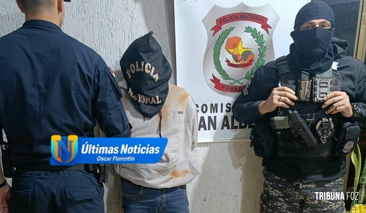 Motociclista embriagado tentou fugir da polícia, caiu no asfalto e acabou preso em San Alberto no Paraguai