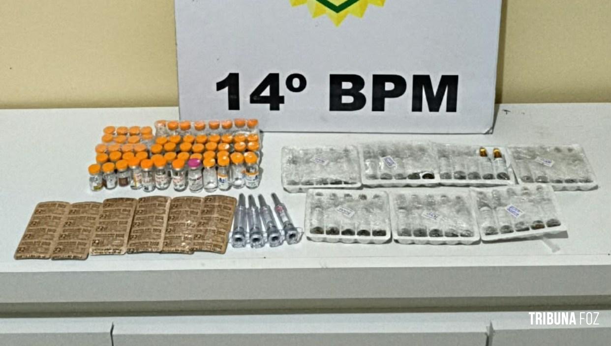 PM apreende medicamentos e anabolizantes durante abordagem a ônibus em Foz do Iguaçu