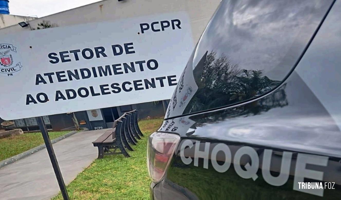 PM cumpre mandado de busca e apreensão de adolescente no bairro Jardim Jupira em Foz do Iguaçu
