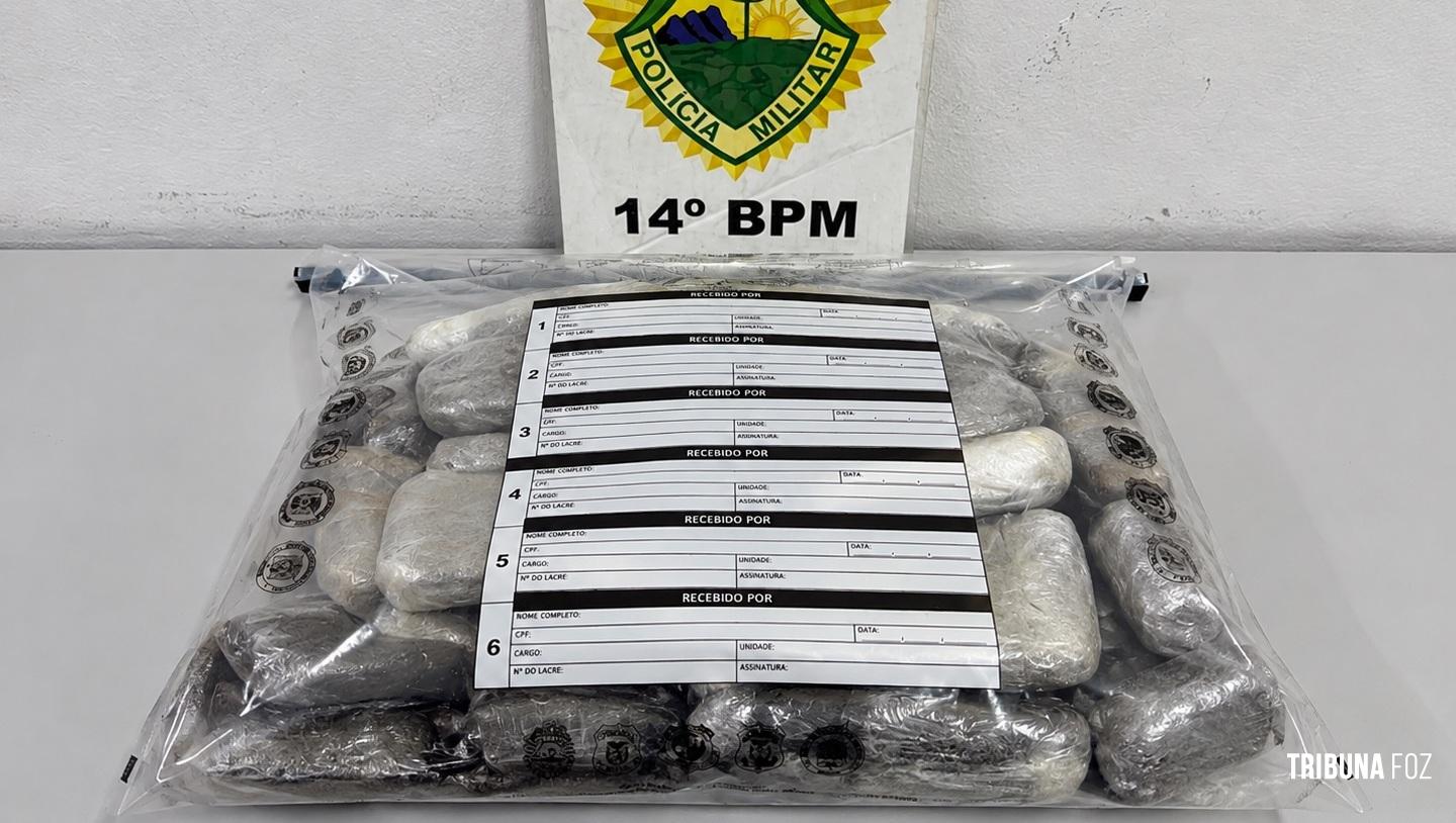 PM prende dois homens e apreende 3,7 quilos de haxixe em Foz do Iguaçu