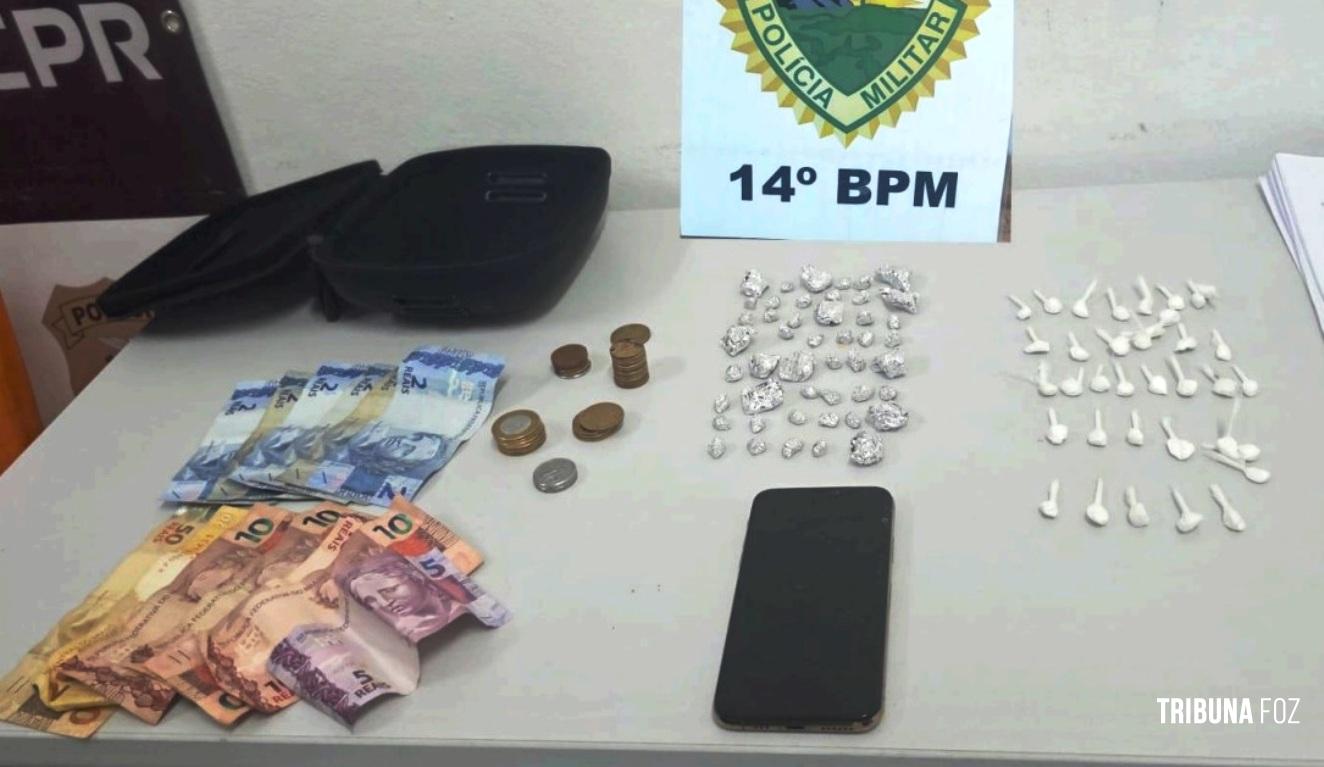 Polícia Militar apreende crack e cocaína na Vila Brás em Foz do Iguaçu