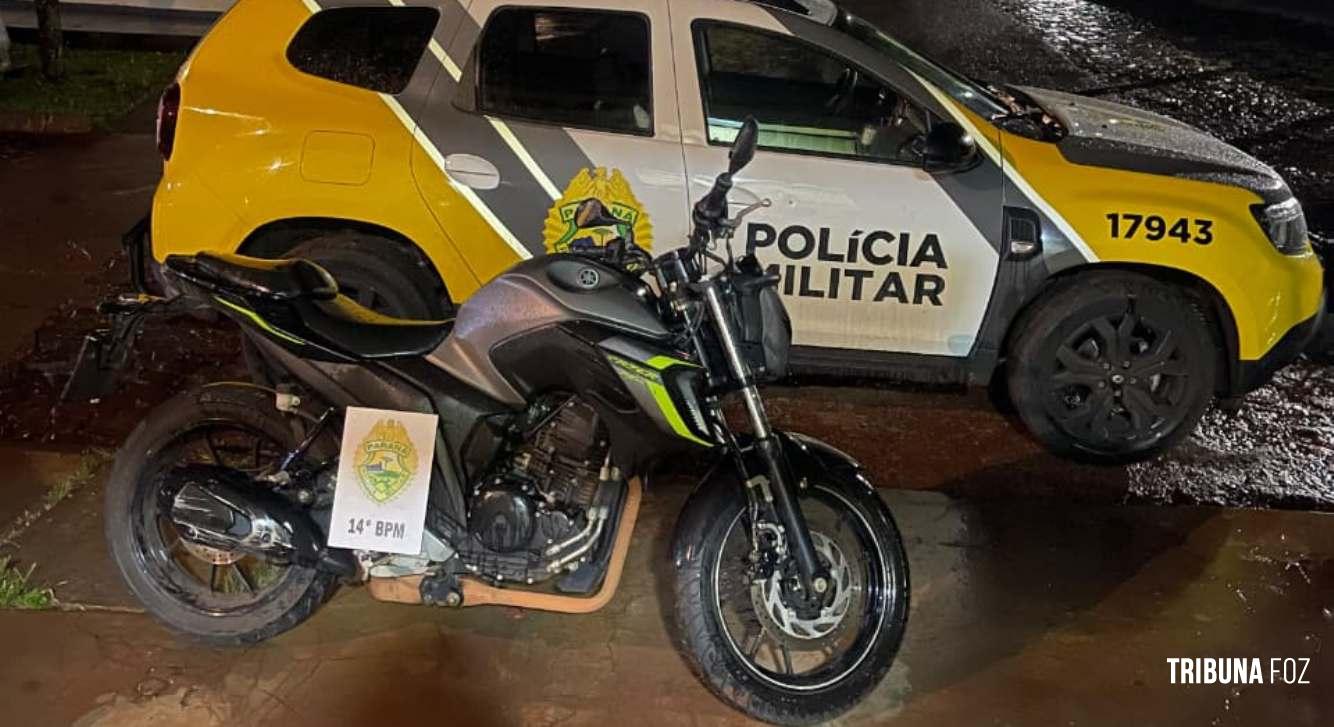 Polícia Militar recupera motocicleta furtada em Medianeira