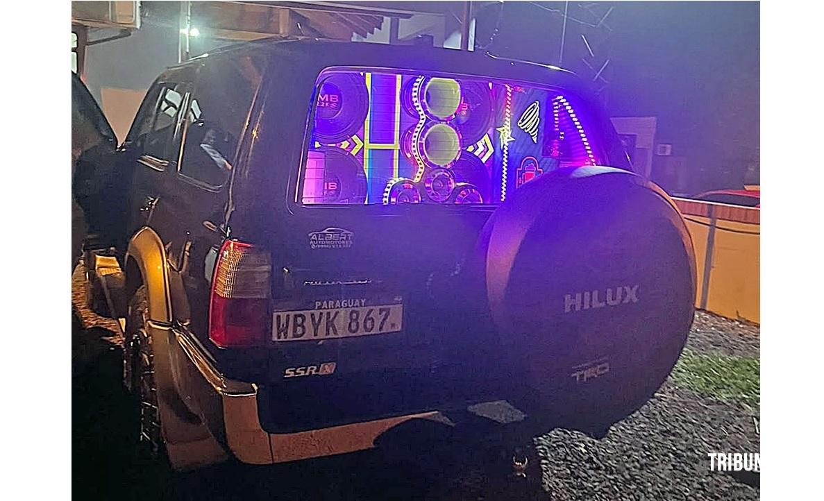 Festa não autorizada: Música desligada e Hilux apreendida por perturbar a tranquilidade em Ciudad Del Este