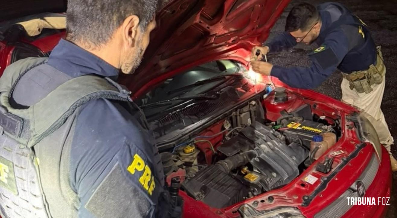 PRF apreende quase 20 quilos de maconha escondidos em veículo na BR-277 em Santa Terezinha de Itaipu