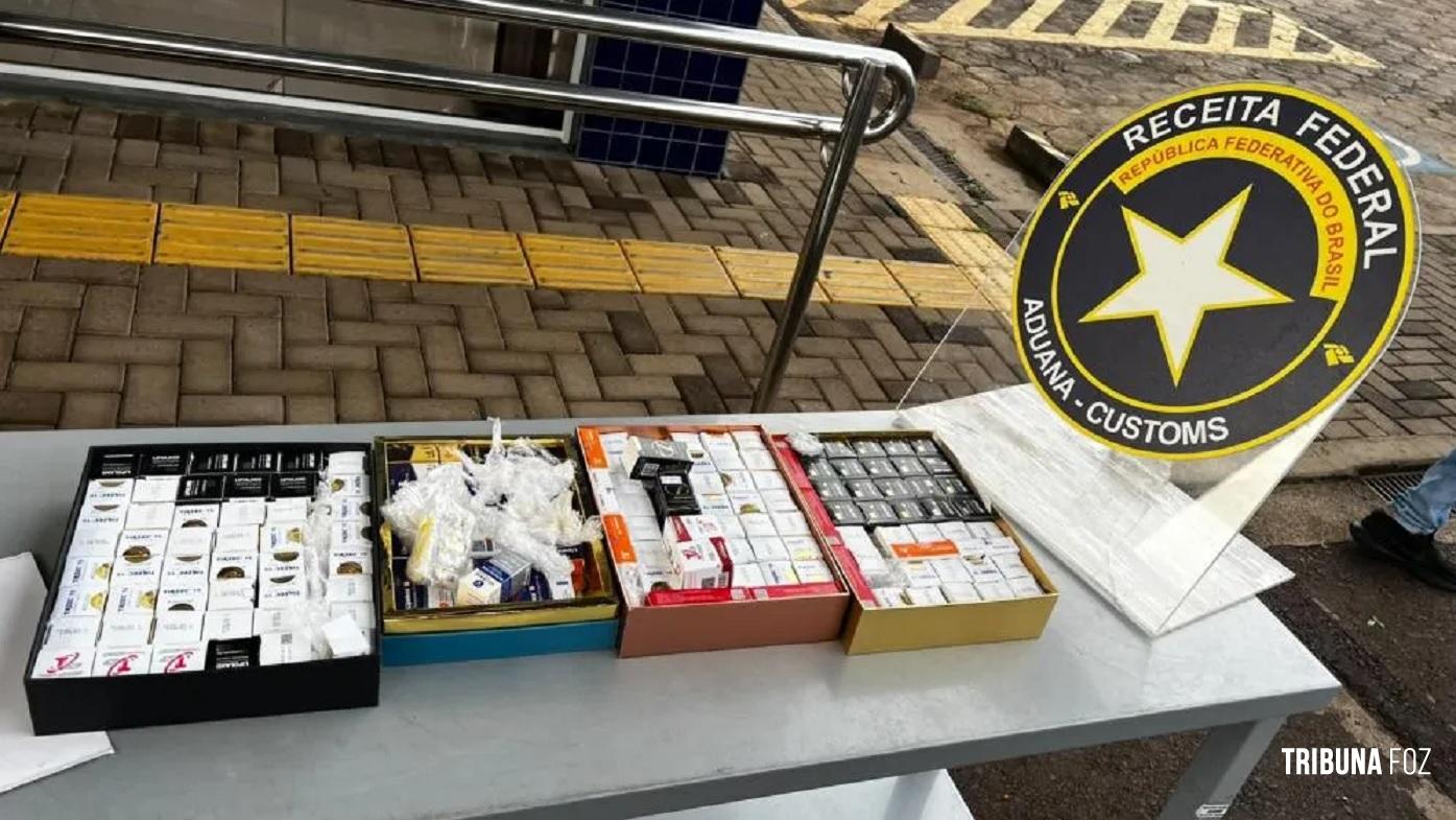 Receita Federal apreende medicamentos e eletrônicos avaliados em R$ 450 mil em carro de locadora