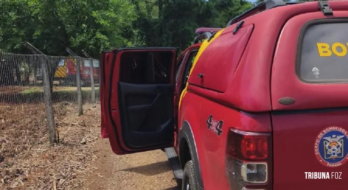 Trabalhador fica ferido após trator tombar durante trabalho em curvado, em Marechal Rondon