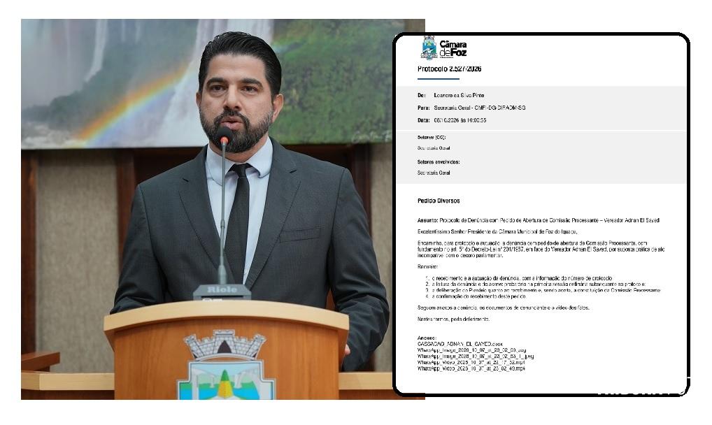 Vereador Adnan El Sayed é alvo de pedido de cassação por suposta quebra de decoro parlamentar